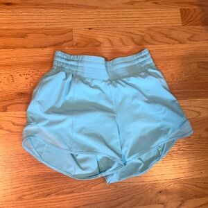 Ligh blue lululemon hotty hot shorts